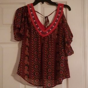 Sheer off the shoulder top